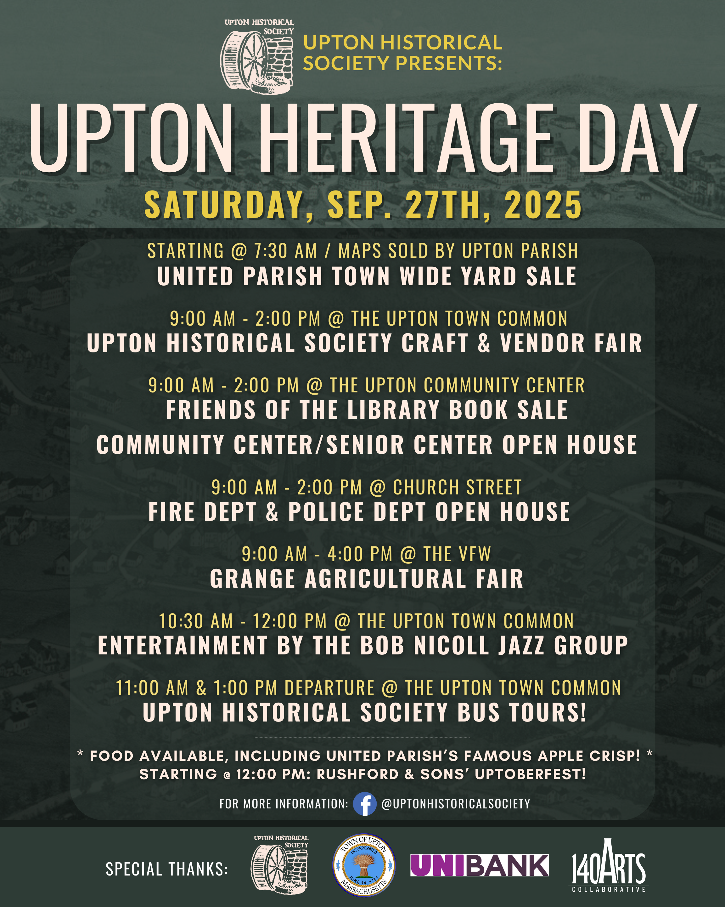 2025ONLINE Upton Heritage Day - Schedule